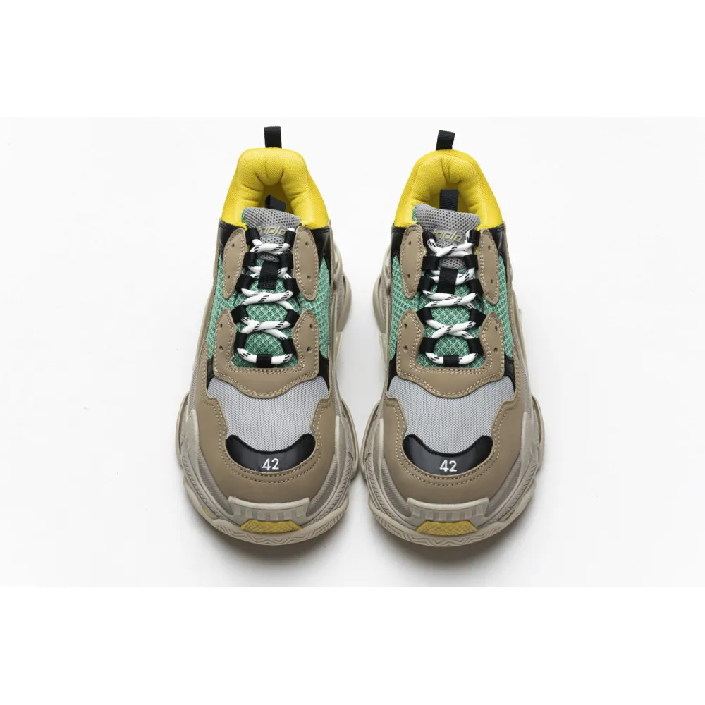 Balenciaga Triple S Beige Green Yellow 483513 W06E3 7070