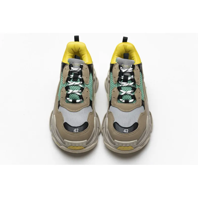 Balenciaga Triple S Beige Green Yellow 483513 W06E3 7070