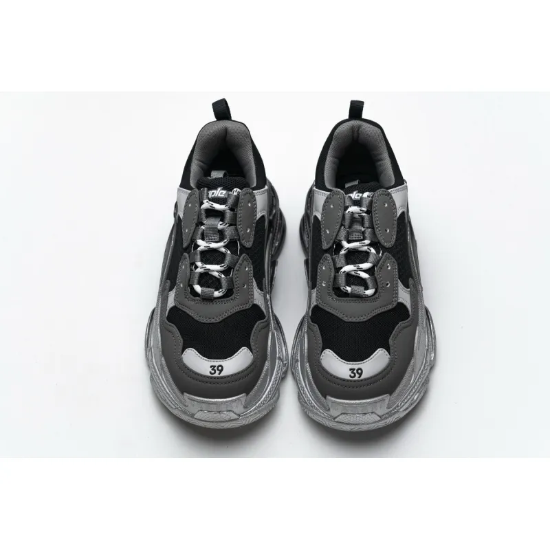 Balenciaga Triple S Black Grey Silver 483546 W06F1 0841