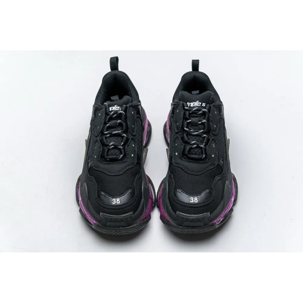 Balenciaga Triple S Black Plum Red 544351 W09O1 0829