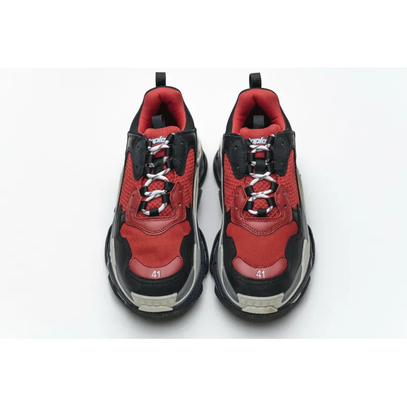 Balenciaga Triple S Black Red Grey 483513 W06E1 1006