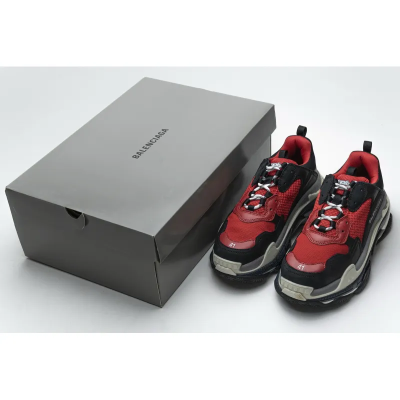 Balenciaga Triple S Black Red Grey 483513 W06E1 1006