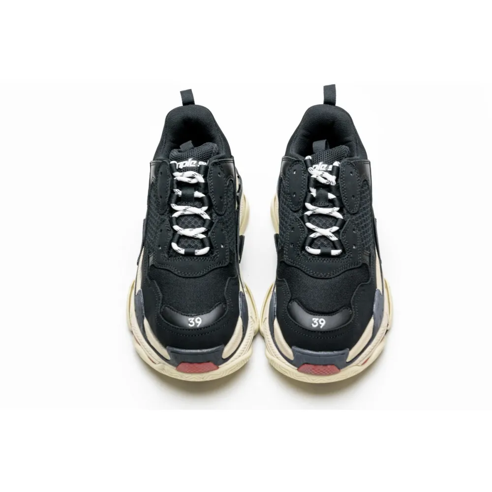 Balenciaga Triple S Black White Red 483513 W06E1 1000