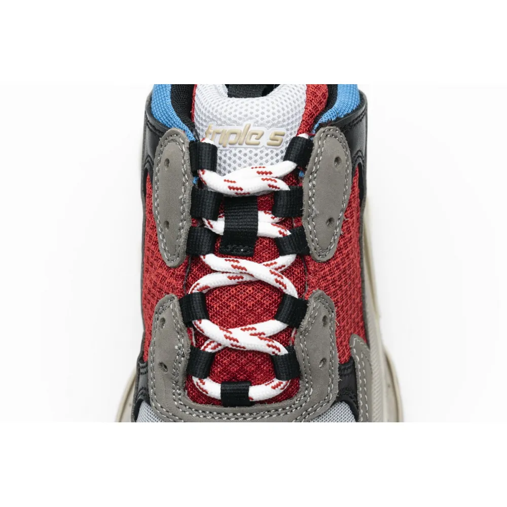 Balenciaga Triple S Blue Red 483513 W06E3 4365