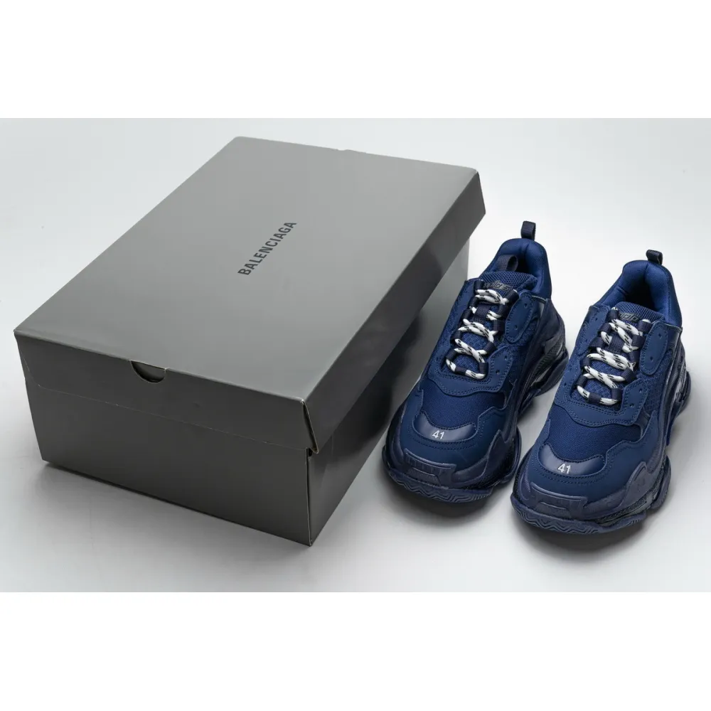 Balenciaga Triple S Clear Sole Navy 541624 W09O1 4107