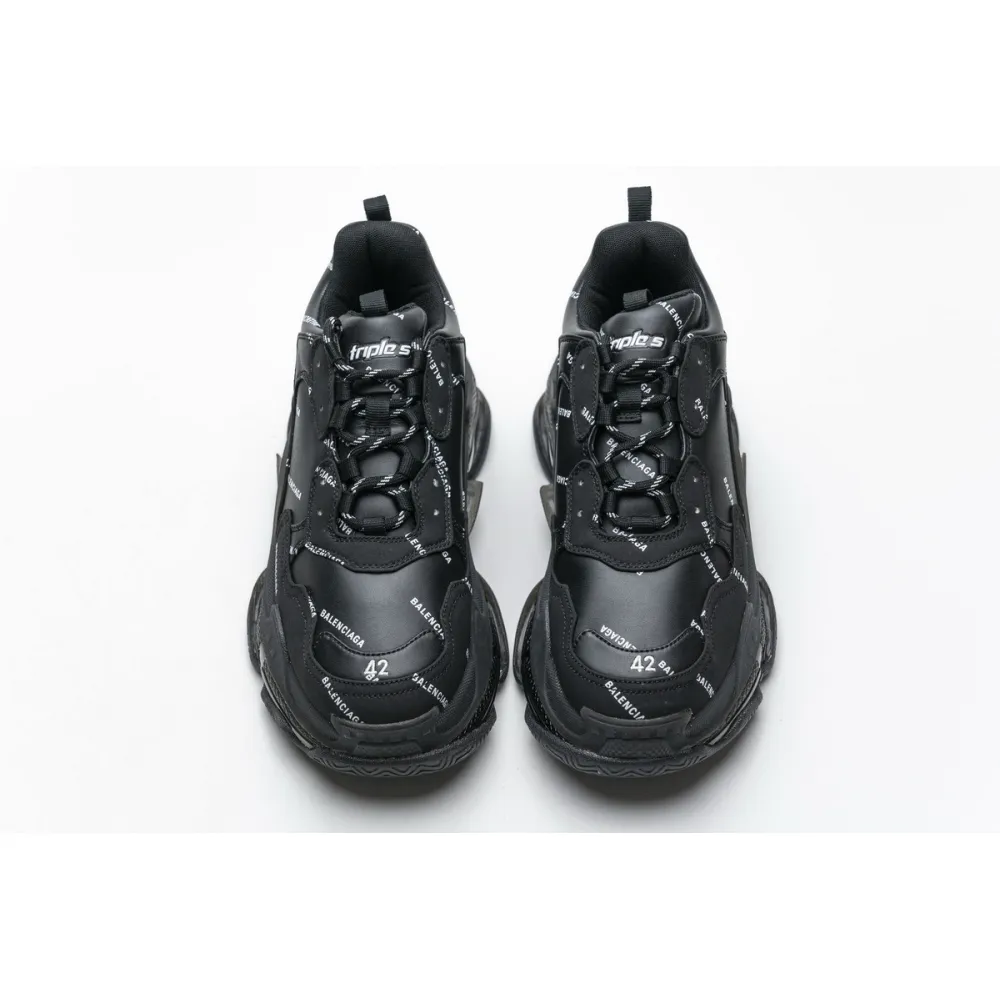 Balenciaga Triple S Letter Black 524039 W09E1 2021