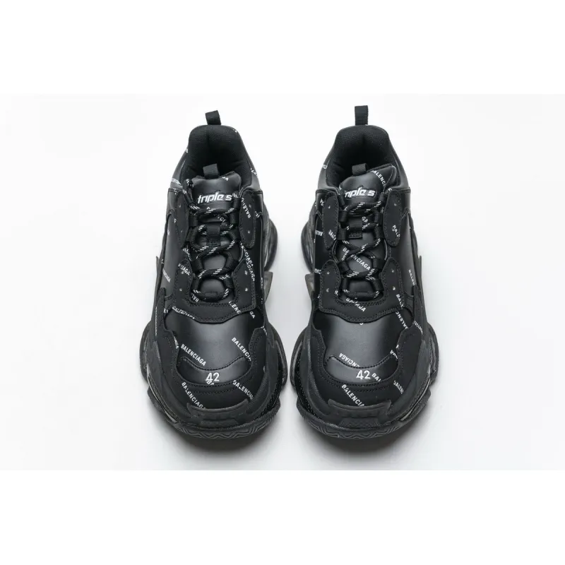 Balenciaga Triple S Letter Black 524039 W09E1 2021