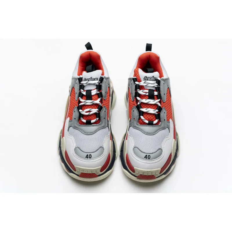 Balenciaga Triple S Red White Dark Grey 541624 W06E2 1863