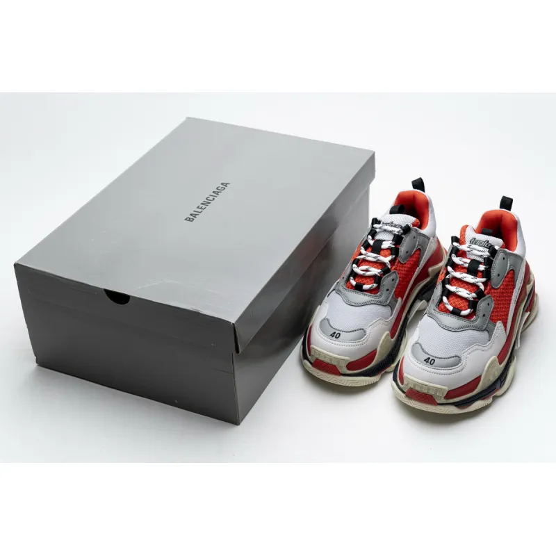 Balenciaga Triple S Red White Dark Grey 541624 W06E2 1863