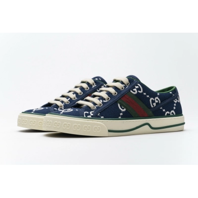 Gucci Women Tennis Dark Blue Sneaker G602129 AY070 9591 01