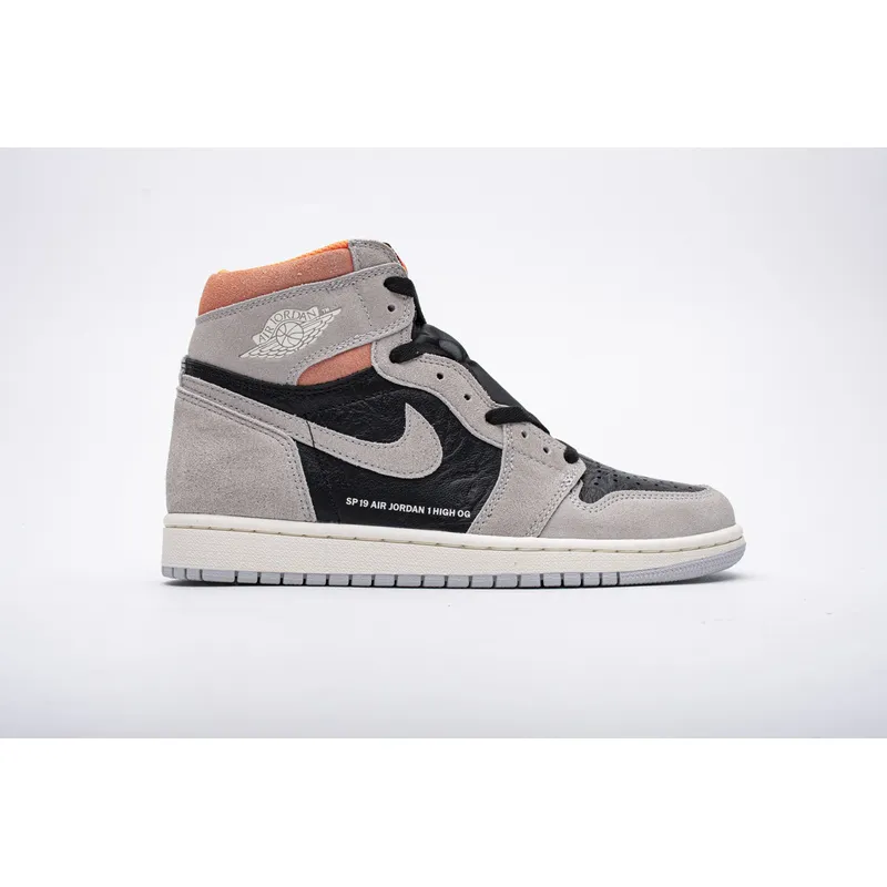 LJR Air Jordan 1 Retro High Neutral Grey Hyper Crimson 555088-018