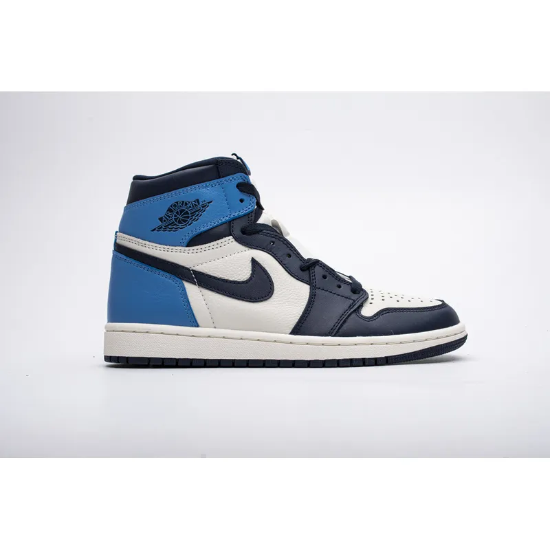 LJR Air Jordan 1 Retro High Obsidian UNC 555088-140