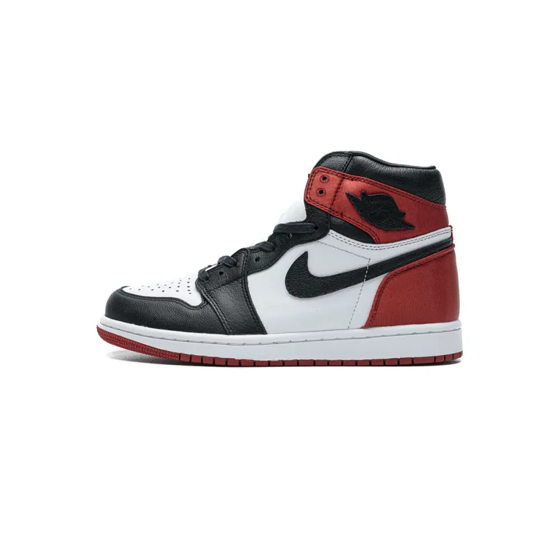 LJR Air Jordan 1 Retro High Satin Black Toe (W) CD0461-016