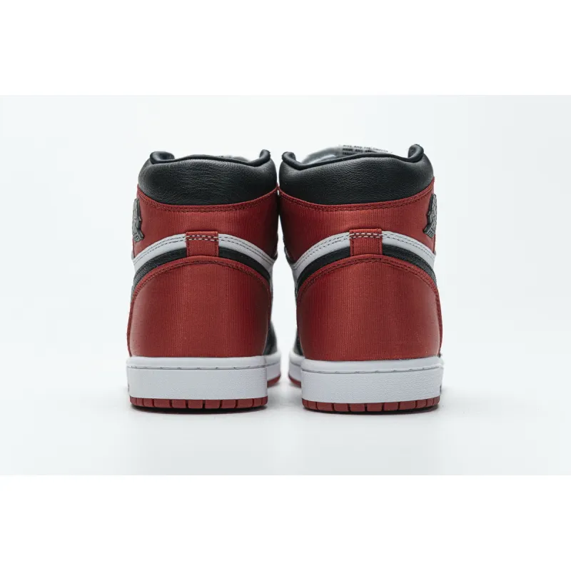 LJR Air Jordan 1 Retro High Satin Black Toe (W) CD0461-016