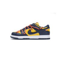 LJR Nike Dunk Low Off-White University Gold Midnight Navy CT0856-700