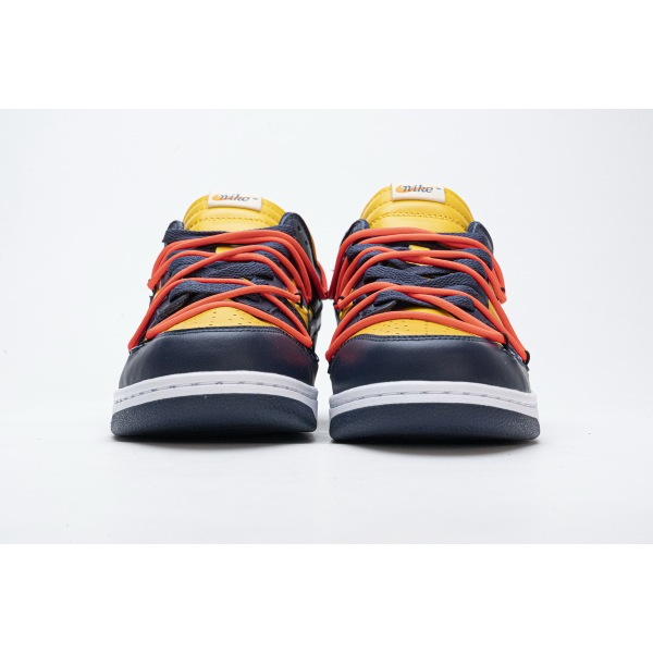 LJR Nike Dunk Low Off-White University Gold Midnight Navy CT0856-700