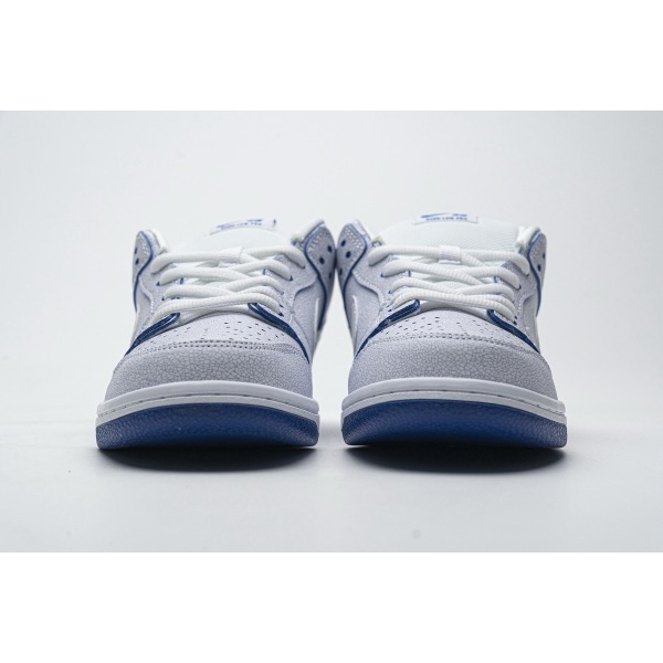 LJR Nike SB Dunk Low Premium White Game Royal CJ6884-100 