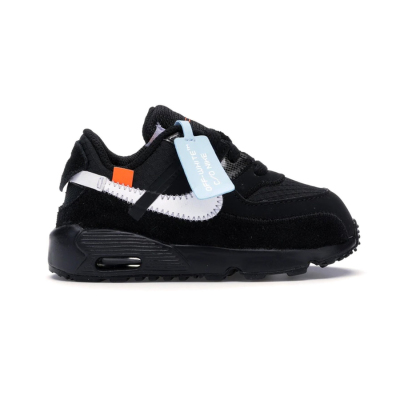 Nike Air Max 90 OFF-WHITE Black White (TD) BV0852-001 01