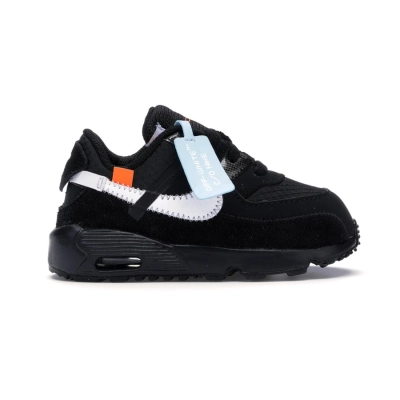 Nike Air Max 90 OFF-WHITE Black White (TD) BV0852-001 01