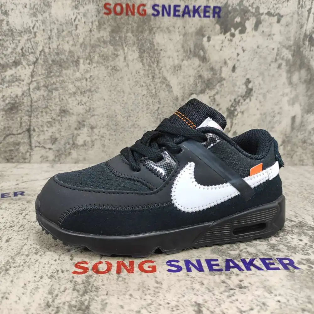 Nike Air Max 90 OFF-WHITE Black White (TD) BV0852-001