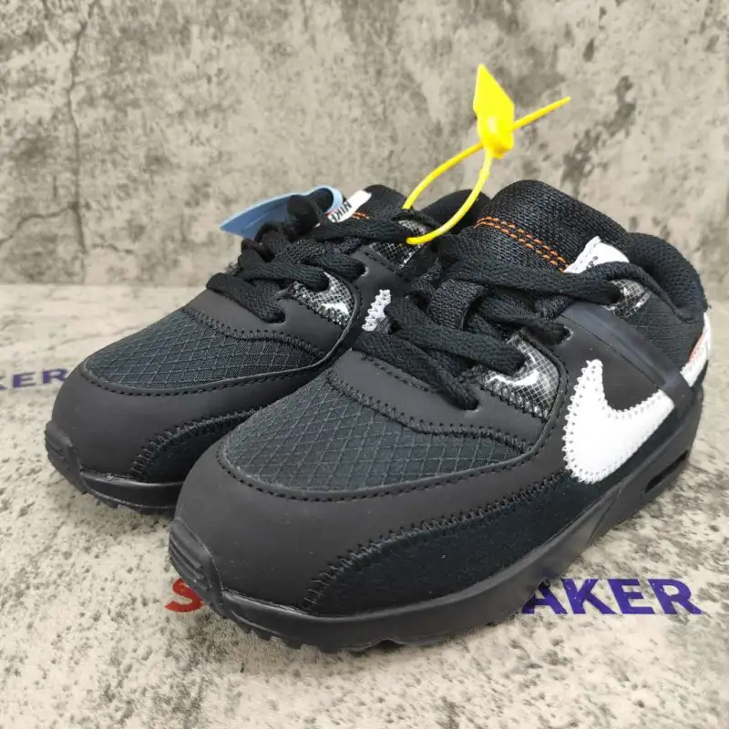 Nike Air Max 90 OFF-WHITE Black White (TD) BV0852-001