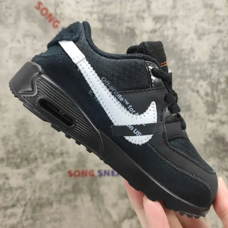 Nike Air Max 90 OFF-WHITE Black White (TD) BV0852-001