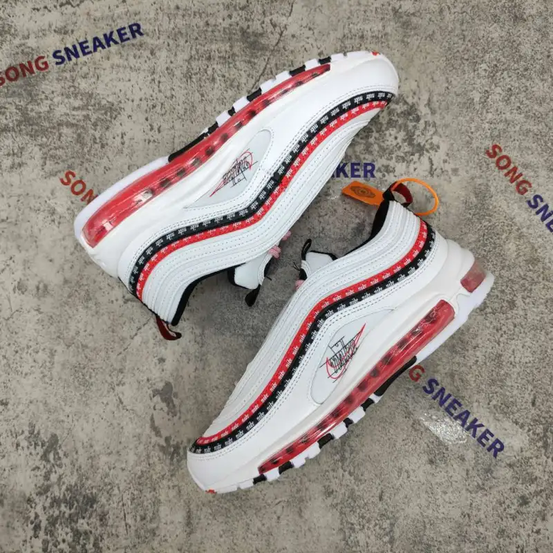 Nike Air Max 97 Sketch Logo White Black Red CK9397-100