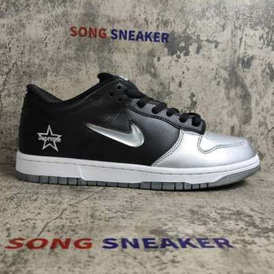 Nike SB Dunk Low Supreme Jewel Swoosh Silver CK3480-001 02
