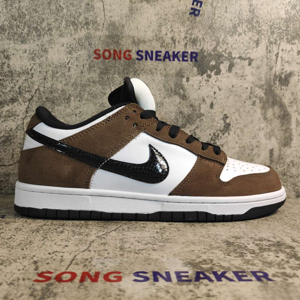 Nike SB Dunk Low White Black Trail End Brown 304292-102