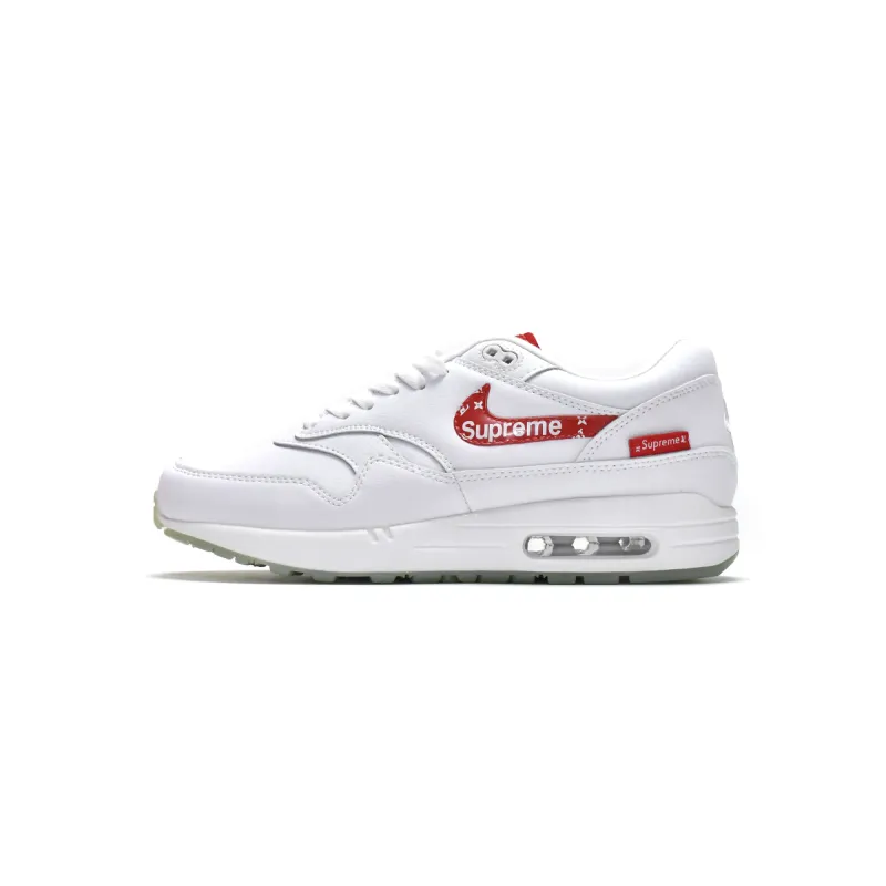 Supreme x Louis Vuitton x Nike Air Max 1 White Red 918354-101