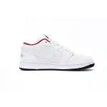 Air Jordan 1 Low All-white Red 553560-164