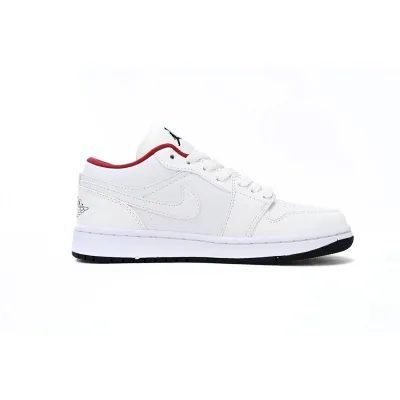 Air Jordan 1 Low All-white Red 553560-164 02