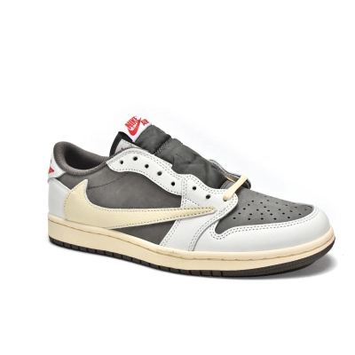 (Limited Offer) Travis Scott x Air Jordan 1 Low White Brown Barb DM7866-162 02