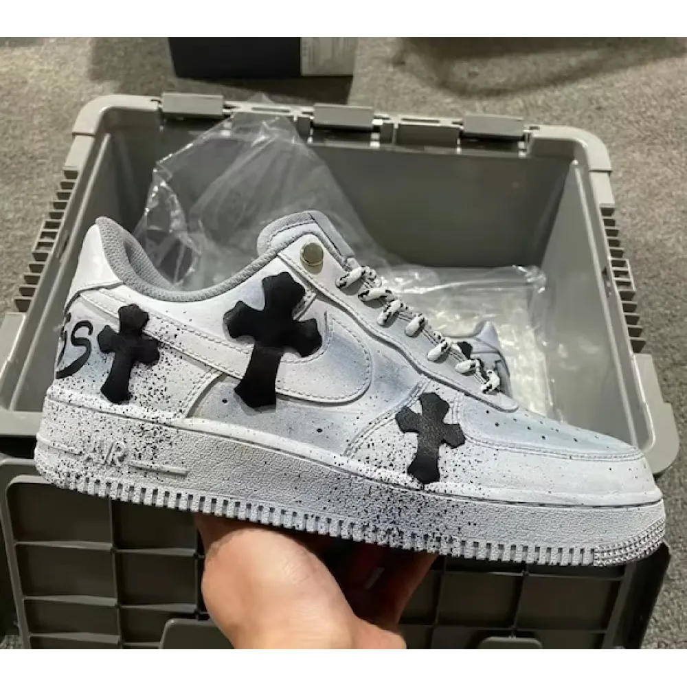 Custom Nike Air Force 1 The Cross Blue Tie-dye