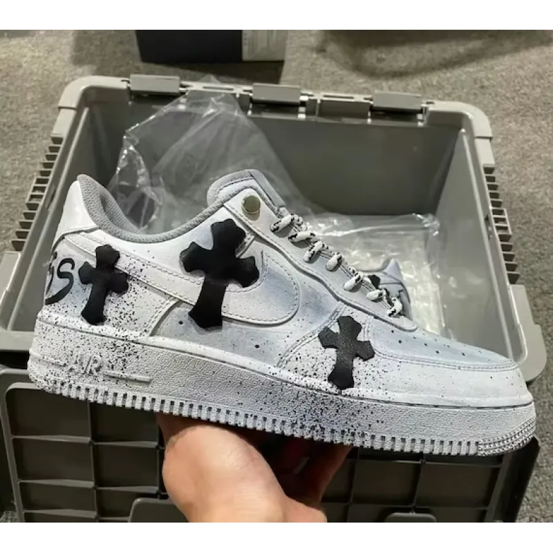 Custom Nike Air Force 1 The Cross Blue Tie-dye
