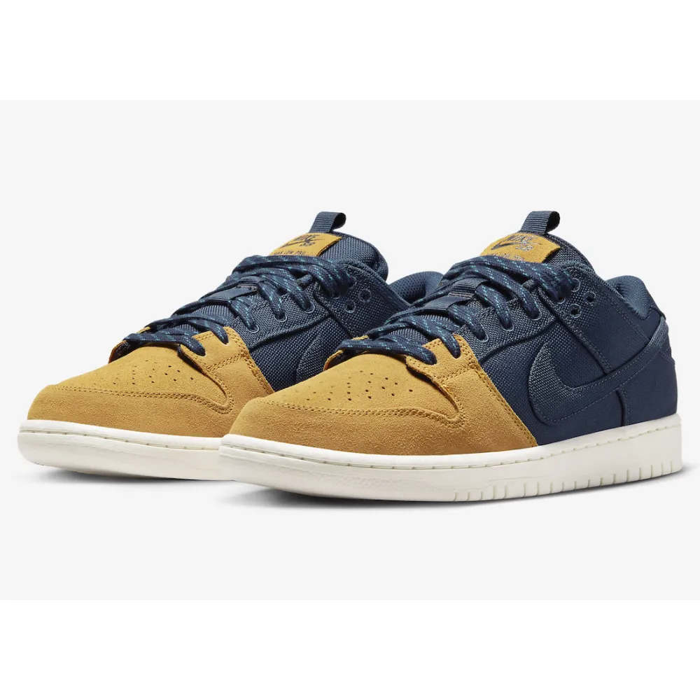 Nike SB Dunk Low Desert Ochre and Midnight Navy DX6775-400