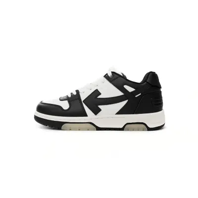 OFF-WHITE Out Of Office OOO Low Tops White Black White OMIA189 C99LEA00 11004 01