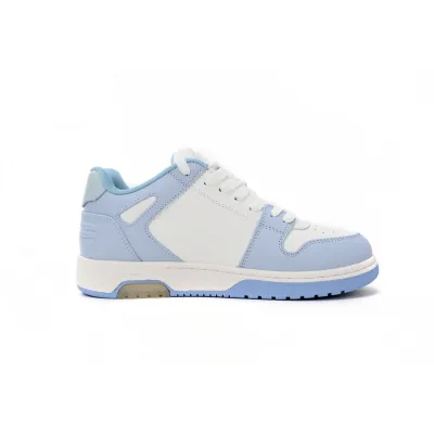 OFF-WHITE OOO Low Out Of Office Calf Leather White Light Blue OMIA189 C99LEA00 10140 02
