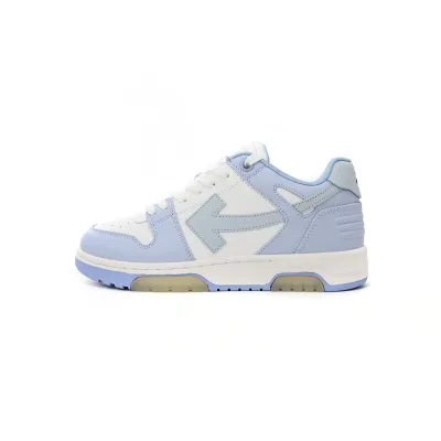 OFF-WHITE OOO Low Out Of Office Calf Leather White Light Blue OMIA189 C99LEA00 10140 01