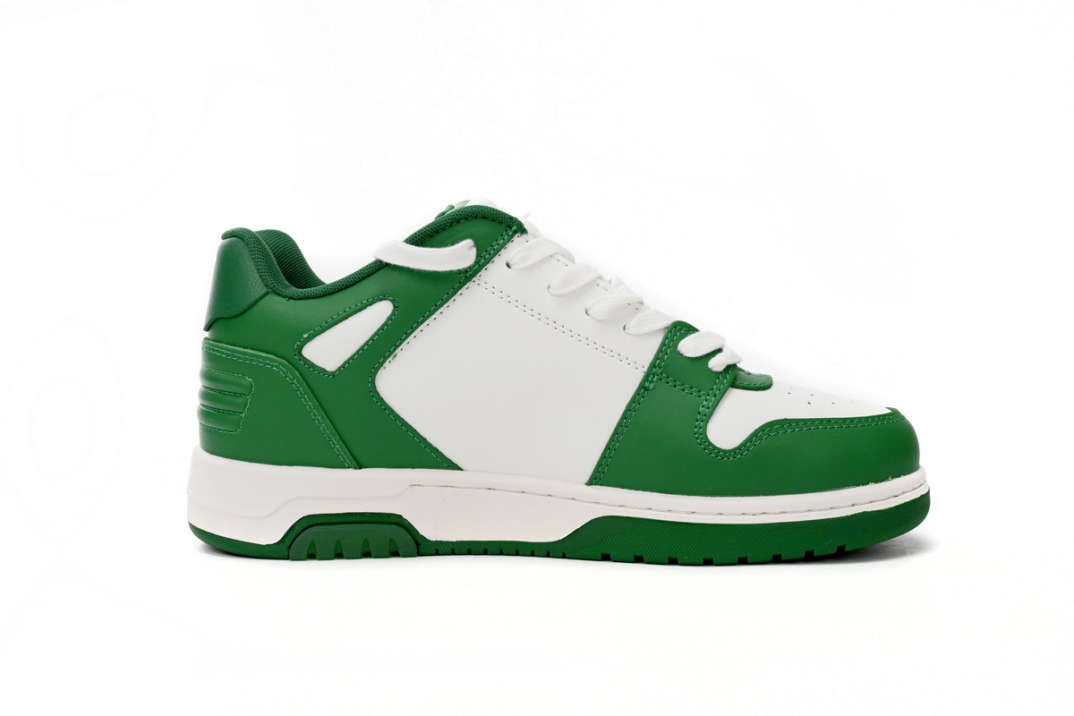 OFF-WHITE Out Of Office "OOO" Low Tops White Green 2021 OMIA189 C99LEA00 10155