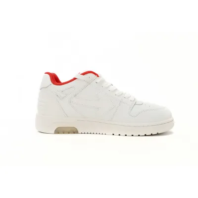 OFF-WHITE Out Of Office "OOO" Low TopsFor Walking White White Red FW21 OMIA189 C99LEA00 30125 02