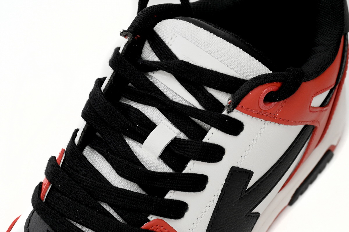 OFF-WHITE Out Of Office OOO Low Tops Black White Red OMIA189 C99LEA00 12510