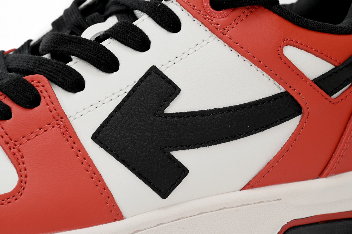 OFF-WHITE Out Of Office OOO Low Tops Black White Red OMIA189 C99LEA00 12510