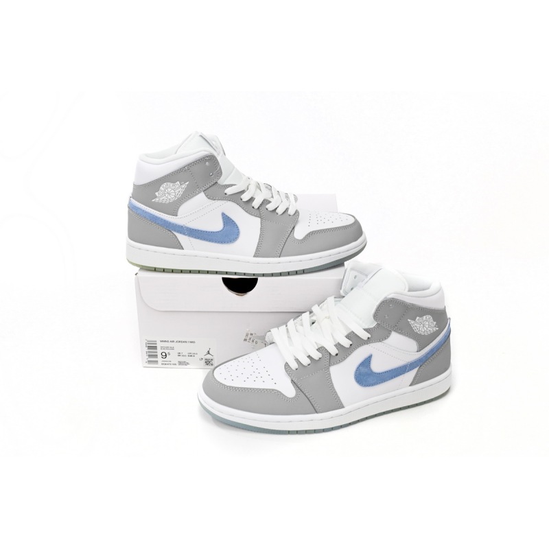 Jordan 1 Mid Wolf Grey Aluminum  BQ6472-105