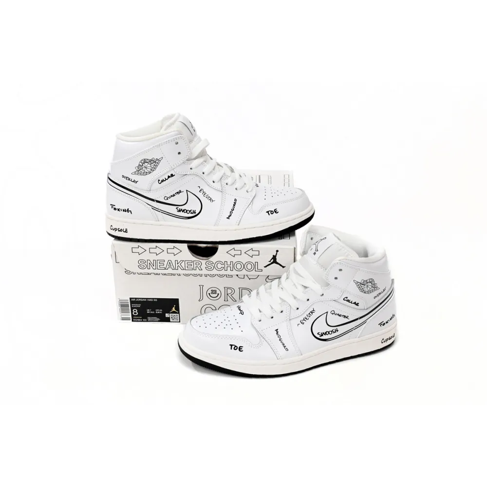 Jordan 1 Mid Schematic (GS) DQ1864-100