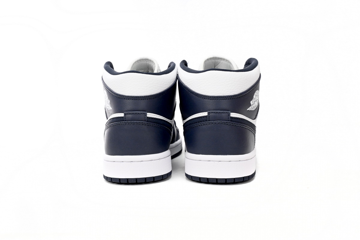 Jordan 1 Mid White Metallic Gold Obsidian (GS) 554725-174