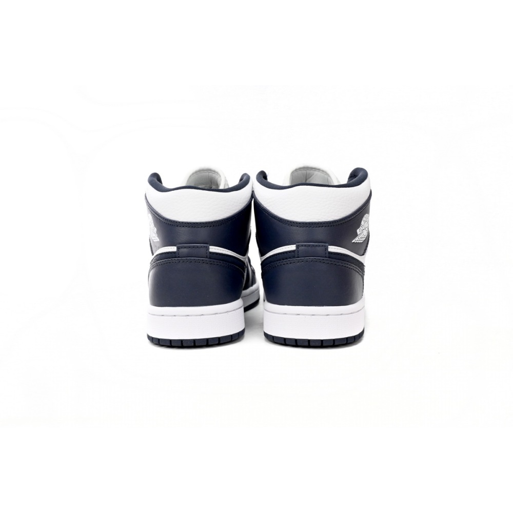 Jordan 1 Mid White Metallic Gold Obsidian (GS) 554725-174
