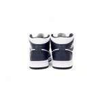 Jordan 1 Mid White Metallic Gold Obsidian (GS) 554725-174
