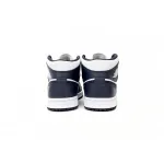 Jordan 1 Mid White Metallic Gold Obsidian (GS) 554725-174