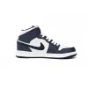 Jordan 1 Mid White Metallic Gold Obsidian (GS) 554725-174